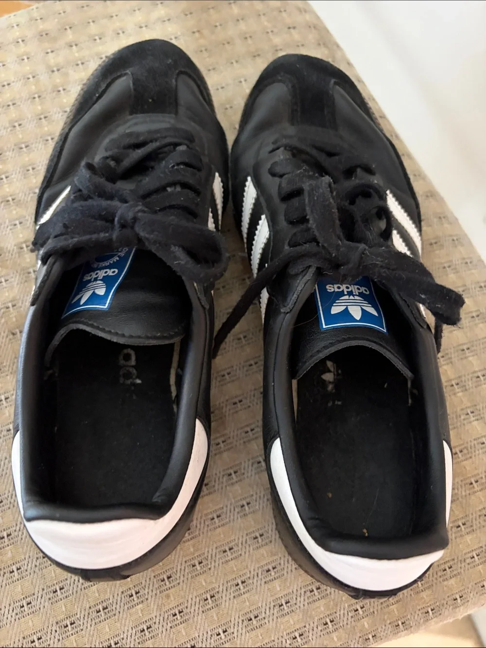 adidas Black Samba Sneakers with White Stripes